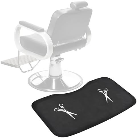 Anti Fatigue Salon Mat for Hair Stylist Anti-Slip Antique Series Salon & Barber Shop Chair Floor Mat (17''x32'' x 5/8'',Scissors)