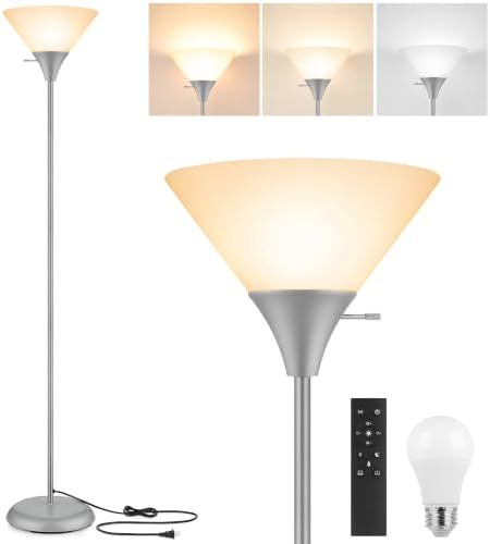 Coucrek Floor Lamp for Living Room, Torchiere Standing Light