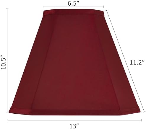 GO&SO Red Bell Lamp Shades 1Pc,6.5" x 13" x 10.5",Fabric Lampshade