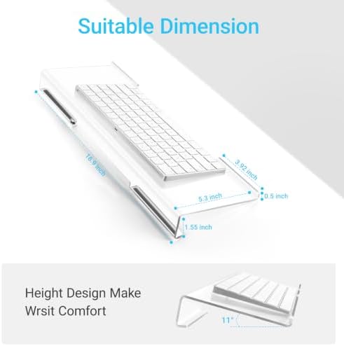 MOSISO Gel Wrist Rests for Keyboard and Mouse, Transparent