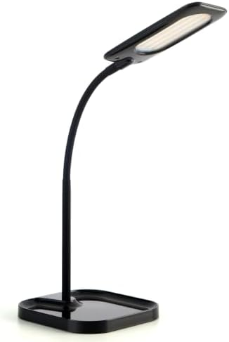 Black LED Desk Lamp for Home Office Dorm,Eye-Caring,Gooseneck,Flicker-Free