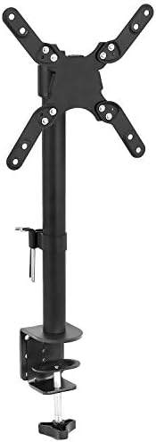 Mount-It! Ultra-Wide Single Monitor Arm Desk Mount, Height Adjustable Pole Stand for 13–42 Inch Screens up to 22 lbs, VESA 75x75 to 200x200, Clamp & Grommet