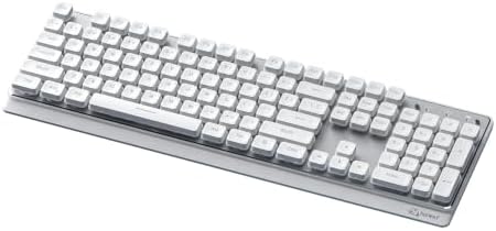 Free wolf M104 Full Size Wireless Gaming Keyboard Tri-Mode - White