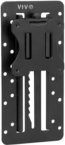 VIVO Height Adjustable VESA Adapter Stand for Individual Monitors up to 27 Inches Black