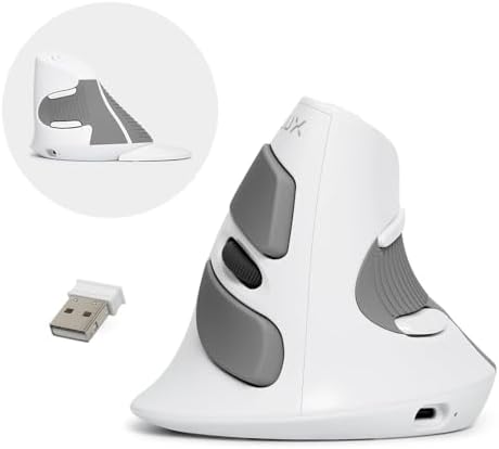 DELUX Ergonomic Vertical Mouse, Rechargeable Vertical Mouse (M618G DB)