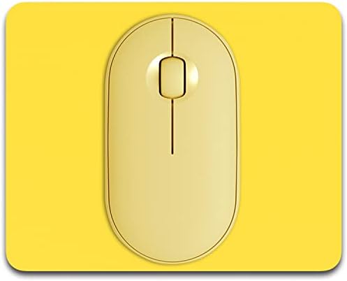 Dapesuom Small Mouse Pad, 5 x 6 Inch Thick Rubber Premium-Textured Non-Slip Portable & Washable Mini Mouse Mat for Women Men Wireless Laptops Keyboard Tray Gaming Work Computer Office Travel, Yellow