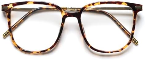 Fashion Oversized Square Reading Glasses for Women, Stylish Big Frame Anti Blue Light Computer Readers
