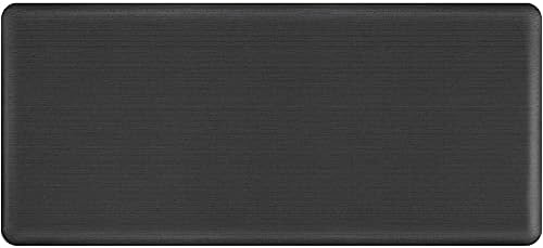 GelPro Designer Comfort Anti-Fatigue Kitchen Floor Mat - 18" W x 40" L (Grasscloth Charcoal)