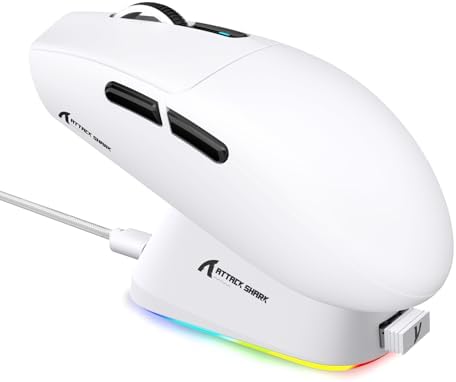 ATTACK SHARK G3 PRO Tri-Mode Wireless Gaming Mouse with RGB Charging Dock