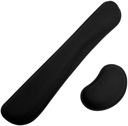 Bloss 2 Black Wrist Rest for Mouse & Keyboard, Ergonomic Wrist Support
