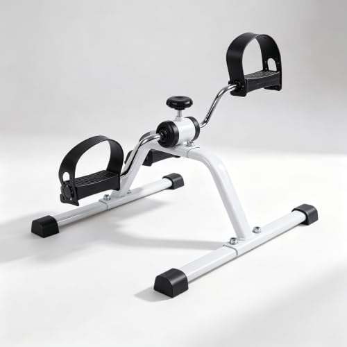 1pack Under Desk Elliptical, Exercise Equipment, Under Desk Bike, Exercise Bike, Bike Trainer, Mini Adjustable Pedal Exerciser, Anti-Slip Base, Indoor Leg Arm Workout Fitness Machine for Home Office