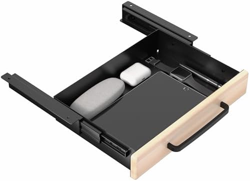VIVO Light Wood 13 x 9 inch Under Desk Storage Drawer, DESK-DR1H-C