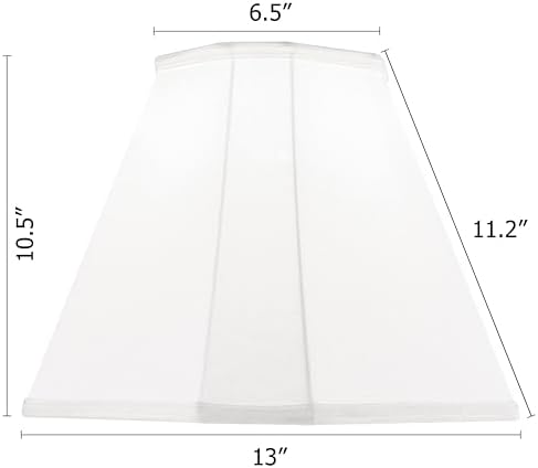 GO&SO Off-White Lamp Shades Set of 2,6.5" x 13" x 10.5",Bell Lampshade