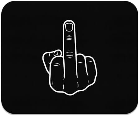 WIRESTER Non-Slip Rectangle Mousepad, Middle Finger Mouse Pad for Home, Office and Gaming Desk