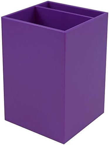 JAM PAPER Plastic Pen Holder - Purple - Desktop Pencil Cup - Sold Individually