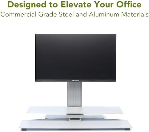 Perfect POSTURE Standing Desk Converter - Single Monitor Riser - 18" Lift