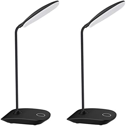DEEPLITE LED Desk Lamp Battery Operated Lights Cordless Rechargeable Lamp, Flexible Portable Light for Bed Craft Nail Home Office, Eye-Caring Dimmable Small Desk Lamp Wireless Reading Lamp - 2 Pack