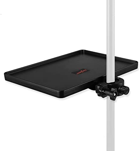 Mr.Power Microphone Stand Plastic Tray Clamp-On Rack Tray Holder 8.7 x 6.5"