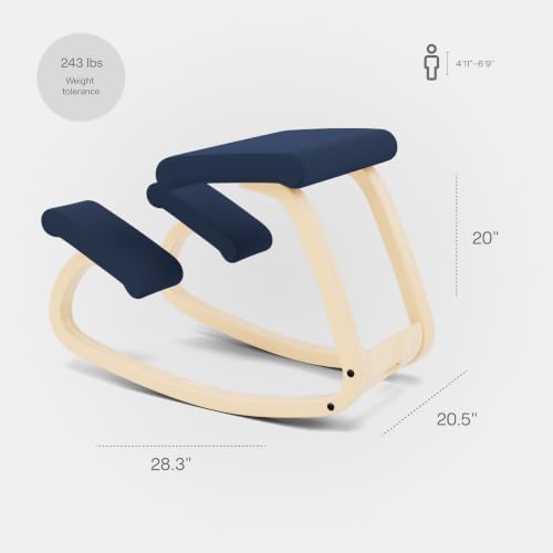 Varier Ergonomic Kneeling Chair, Rocking Knee Stool for Home Office Desk