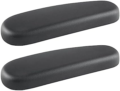 Office Chair Armrest Replacement Pads Caps Mesh Computer Chair Parts Accessory Mounting Holes 4inch Sturdy 1 Pair PU Leather (Style C)