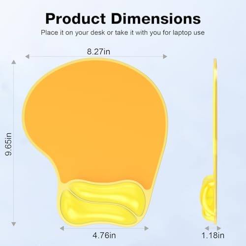 Gel Mouse Pad with Wrist Rest, Ergonomic for Laptop, Non-Slip Base