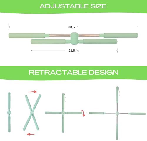 Posture Corrector - Yoga Cross Stick - Back Pain Relief for Men and Women - Stretcher and Straightener for Upper and Lower Back - Stretch Pole - Neck Hump Equipment - Sets bar
