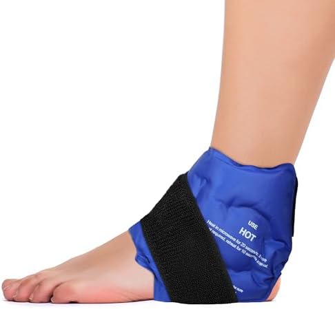 Fittest Pro Ankle Ice Pack Wrap for Swelling, Ice Pack for Injuires Reusable Cold Pack Wrap Hot Cold Therapy Ankle Ice Wrap for Sprained Ankles, Achilles Tendonitis