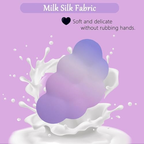 Cloud Mouse Pad Keyboard Wrist Rest for Mouse 4PCS Extended Large Stars Galaxy Space Desk Mat Pad Set Memory Foam Non-Slip Cute Ergonomic Game Mouse Wrist Support for Computer Home Office Purple Sky