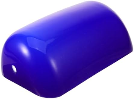 Blue Glass Bankers Lamp Shade Replacement Vintage Desk Lamp Shade for Table Bedside and Reading Light 8.74 X 5.31 X 2.95 in 1 pc