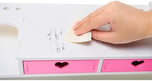 Kawaii Desk Organizer Cute Desk Organizer with Drawers Monitor Riser Stand Monitor Riser Computer Stand for PC, Laptop, Printer