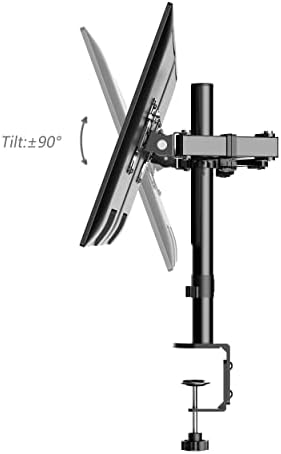 Rocelco Premium Desk Computer Monitor Mount - Standard Pattern Fits 13" - 27" LED LCD Dual Flat Screen - Double Articulated Full Motion Adjustable Arm - Grommet and C Clamp - Black (R DM2)