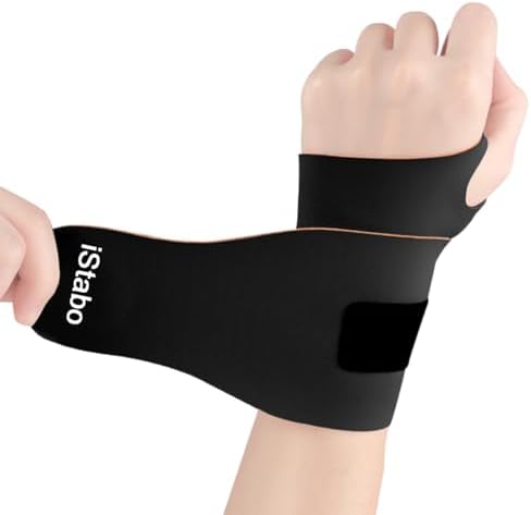 Wrist Brace Support for Carpal Tunnel Pain Relief, Ultra Thin Elastic for Tear, Ulnar Wrist wraps Repetitive Wrist Use Injury, Fit Left or Right Hand, Small and Medium Hands Sizes