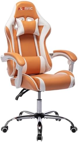 Gaming Chair for Adults, High Back Ergonomic Computer Gaming Chair with Headrest and Lumbar Support, Orange