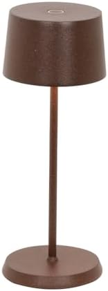 Zafferano, Olivia Pro Micro, Rechargeable Cordless Table Lamp, Rust