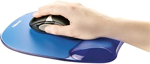 Fellowes Crystals Gel Mouse Pad Wrist Rest - Blue (91141)