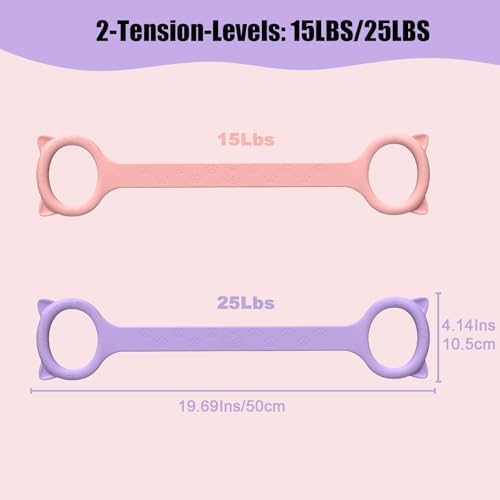 Figure 8 Resistance Bands with Handles,Silicone Exercise Band Set