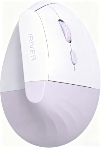 KYSONA EM18 Wireless Ergonomic Vertical Mouse, Ergo Design, Bluetooth Cordless Mouse for Medium/Large Hands, Silent Click, 5-Level Adjustable DPI, Carpal Tunnel Mice for Computer/PC/Mac/Laptop, Purple