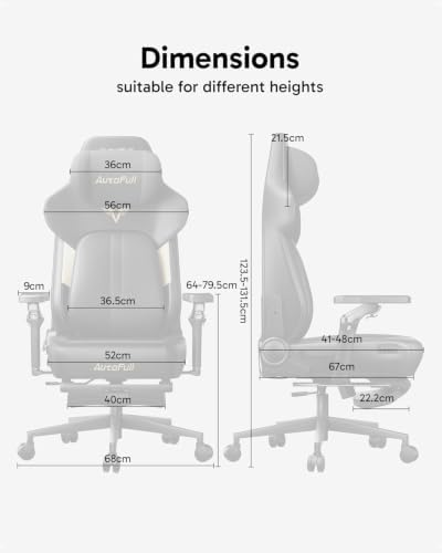 AutoFull M6 Gaming Chair with Climate Control Massage – Ventilated & Heated Seat, 3rd-Gen Active Lumbar Support, 360° Adjustable Armrests, Ergonomic Chair for Gamers & Home Office (Black)