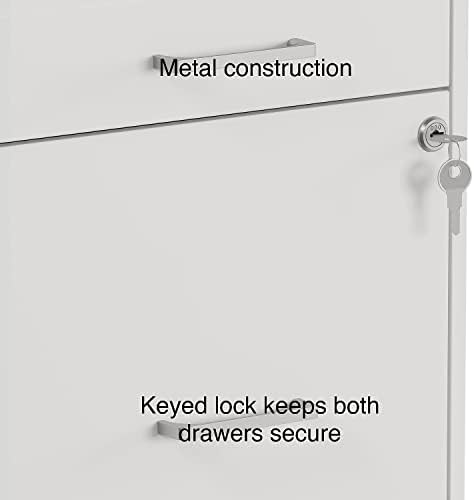 STAPLES 3-Drawer Vertical File Cabinet, Letter/Legal, Locking, White