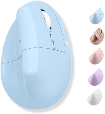 X9 Performance Wireless Vertical Ergonomic Mouse - (BT + 2.4Ghz) - Click in Comfort - Up to 4000 DPI, 6 Button, Rechargeable - Bluetooth Ergonomic Vertical Mouse Wireless - for Mac and PC - Blue
