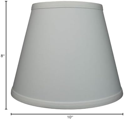 FenchelShades.com Lampshade 6" Top Diameter x 10" Bottom Diameter x 8" Slant Height 6x10x8" with Spider Attachment Diameter 0.4 Inch for Lamps with a Harp (Snow)