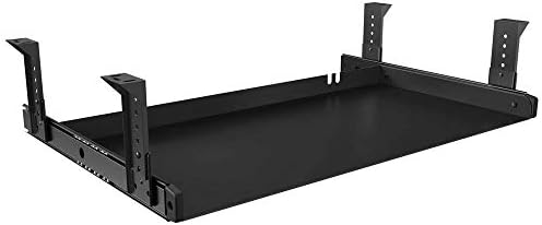 FRMSAET All-Metal 20/24/30 inch Slide Out Drawer Platform (20 inch, Black)