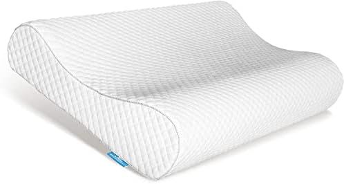 AM AEROMAX Contour Memory Foam Cervical Pillow for Neck Pain Relief, White
