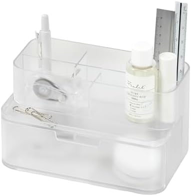 BLUE GINKGO Compact Desk Organizer, Transperent, Made in Korea