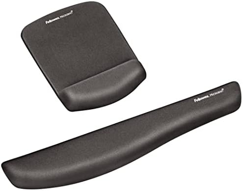 Fellowes PlushTouch Foam Keyboard Wrist Rest with MICROBAN - Graphite (9252301) (Pack of 2)