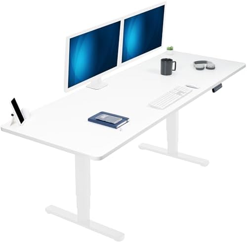 VIVO White 83 x 30 in Standing Desk, DESK-KIT-2W8W