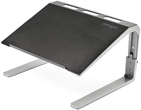 StarTech Adjustable Laptop Stand, Ergonomic Laptop Riser for Desk, Tilted