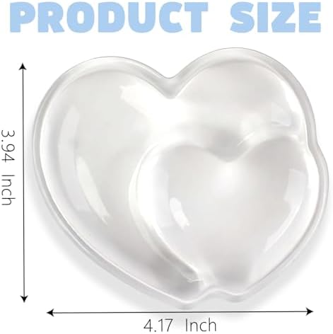 Gel Wrist Rest for Keyboard and Mouse Transparent White Heart Elbow Pad Cushion Ergonomic Cute Clear Cool Mouse Wrist Pad Silicone Non-Slip Support for Computer Gaming Home Office Hand Pillow