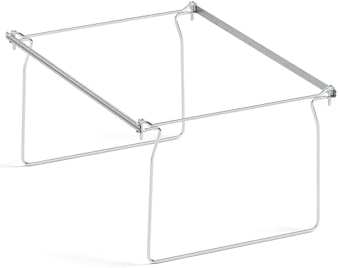 SUNEE Hanging File Folder Frame, Letter Size File Drawer Organizer for Desks, Adjustable File Cabinet Rails 13.5 to 17.5 Inches, Set of 1