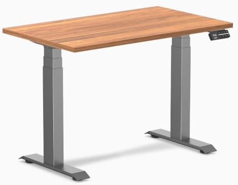 Desky Dual Mini Sit Stand Desk Prime Oak 40" Space Gray